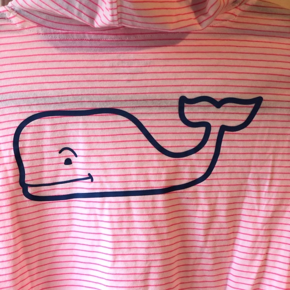 Vineyard Vines Girls' Windward Stripe Vintage Whale Long-Sleeve Hoodie Tee - Picture 3 of 9